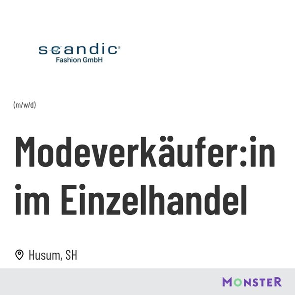 Modeverkäufer:in im Einzelhandel